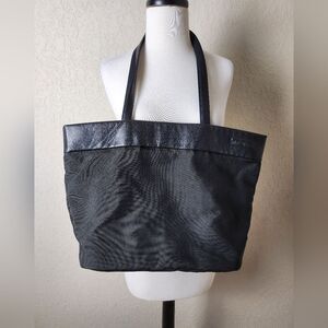 Tumi Travel Tote Nylon With Black Leather Trim Medium